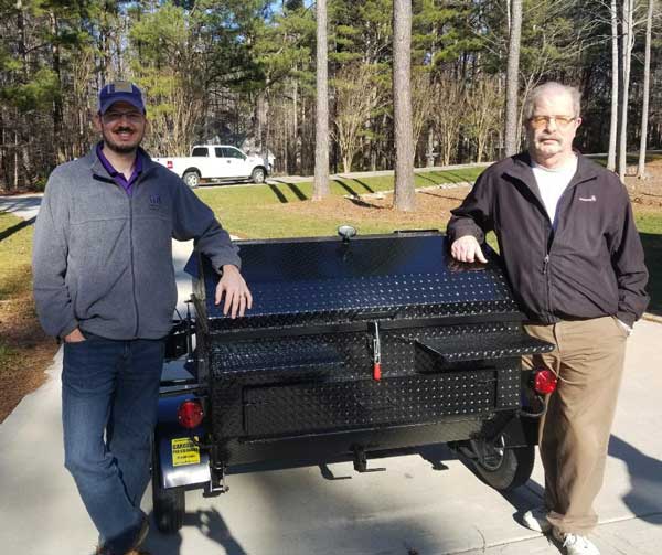 Rob M of Wake Forest, North Carolina with his new cooker.